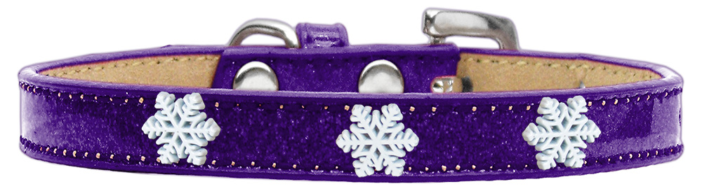 Snowflake Widget Dog Collar Purple Ice Cream Size 20